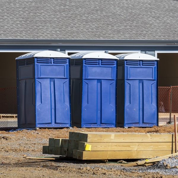 what is the maximum capacity for a single portable toilet in Austinburg OH